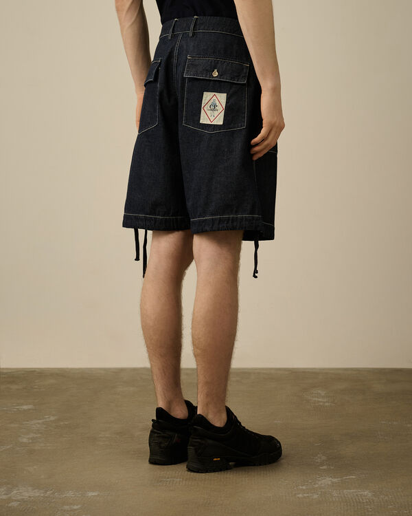 C.p. Company 3/1 Denim Shorts DENIM - BLUE
