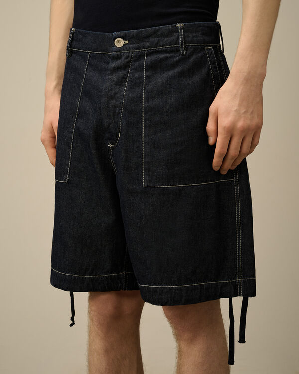 C.p. Company 3/1 Denim Shorts DENIM - BLUE