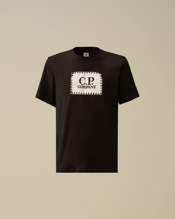 c.p. company 30/1 Jersey Logo Label T-Shirt BLACK