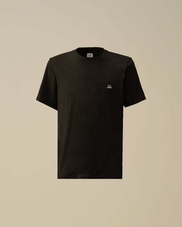 c.p. company 30/1 Jersey Logo Patch T-Shirt BLACK
