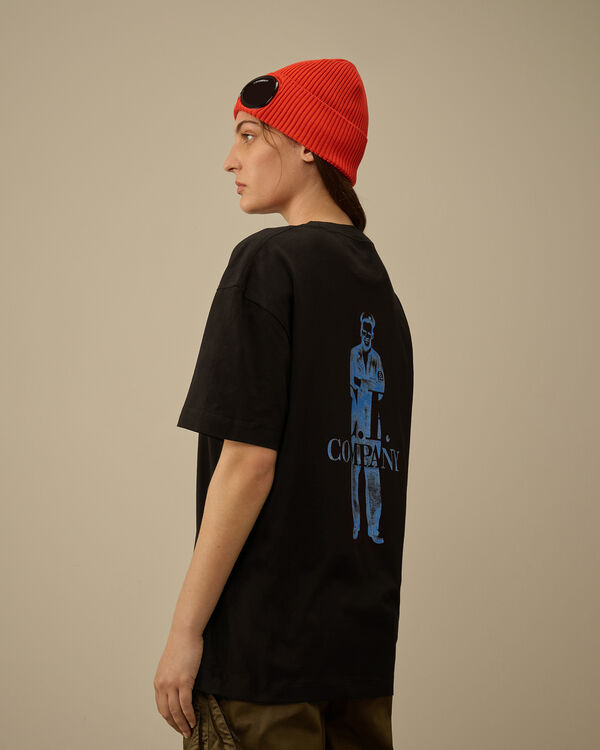 C.p. Company 30/1 Jersey Logo T-Shirt BLACK