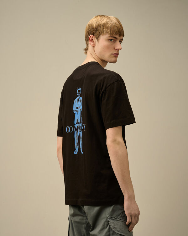 C.p. Company 30/1 Jersey Logo T-Shirt BLACK