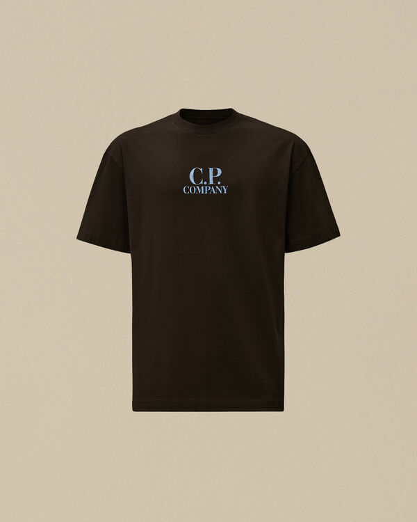 c.p. company 30/1 Jersey Logo T-Shirt BLACK