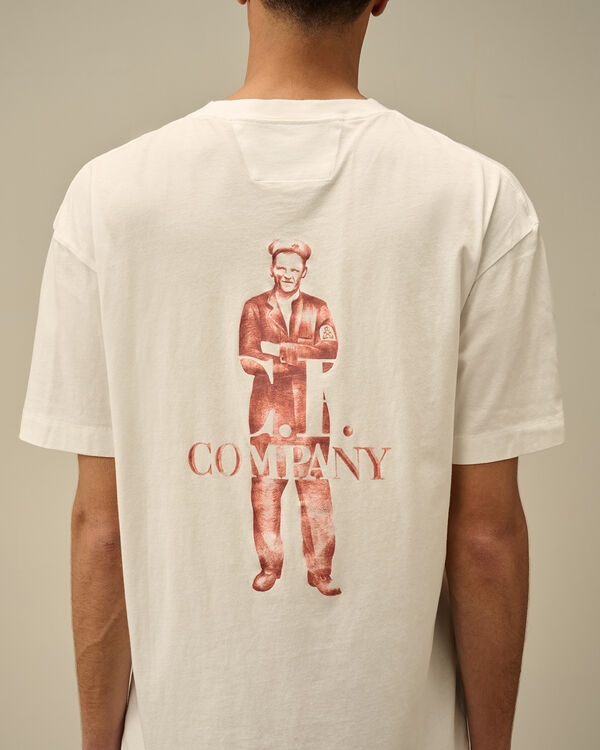 C.p. Company 30/1 Jersey Logo T-Shirt GAUZE WHITE