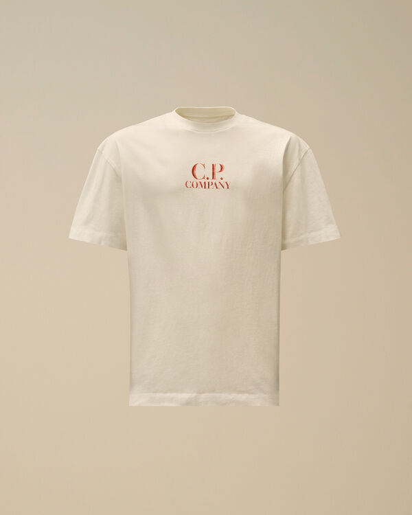c.p. company 30/1 Jersey Logo T-Shirt GAUZE WHITE
