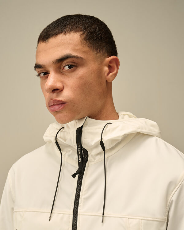 C.p. Company C.P. Shell-R Goggle Jacket GAUZE WHITE