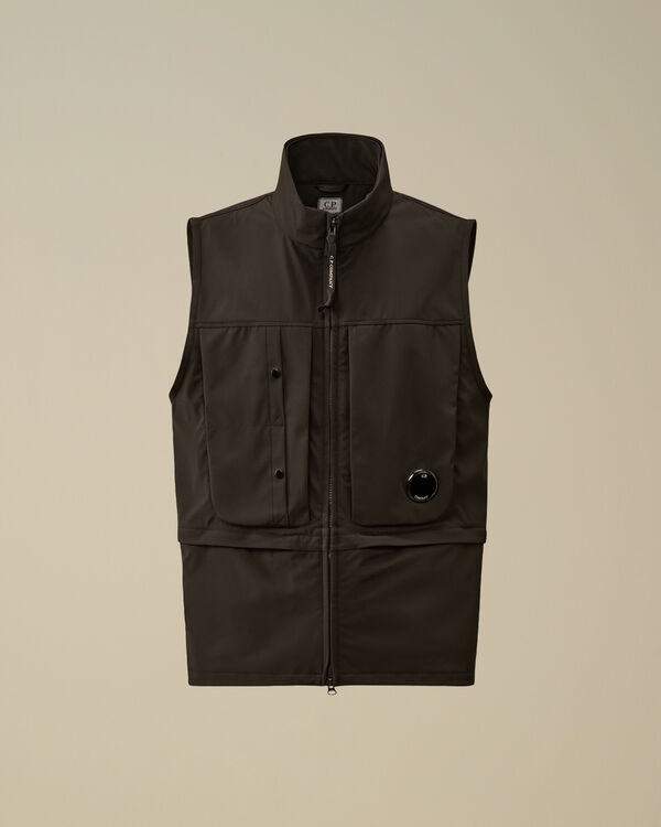 c.p. company C.P. Shell-R Hooded Vest BLACK