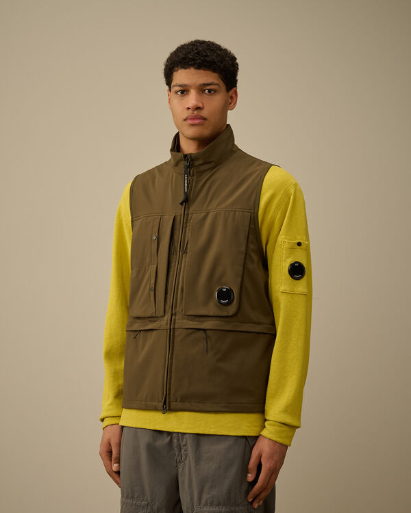 C.p. Company C.P. Shell-R Hooded Vest IVY GREEN