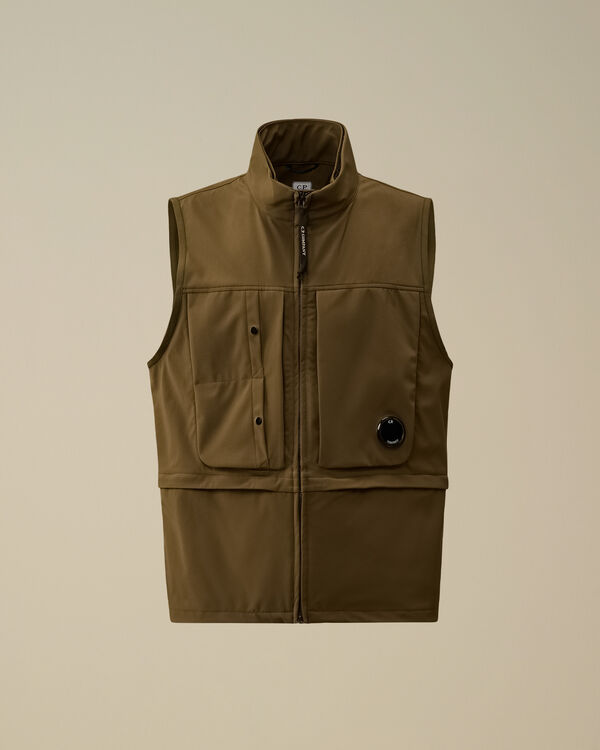 c.p. company C.P. Shell-R Hooded Vest IVY GREEN