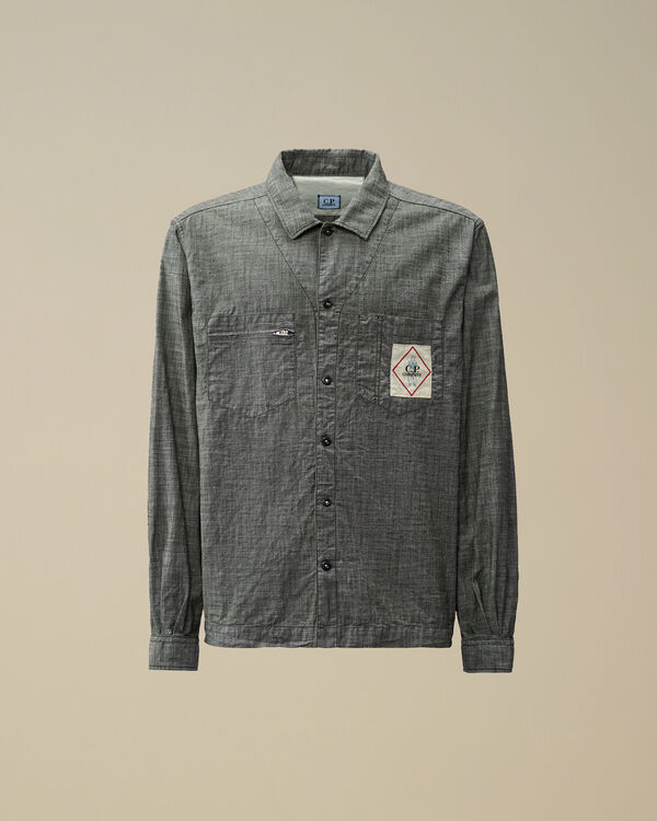 c.p. company Chambray Longsleeve Shirt DENIM - BLUE