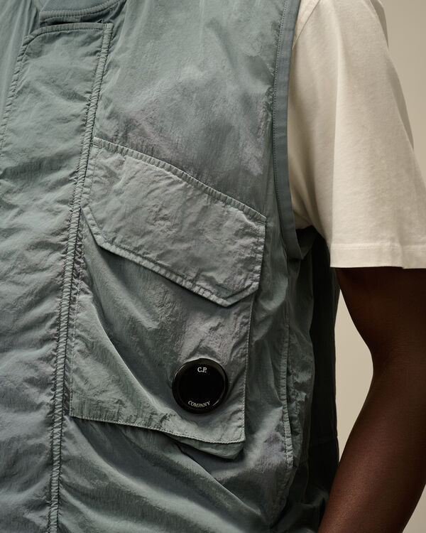 C.p. Company Chrome-R Lens Vest STORMY WEATHER - BLUE