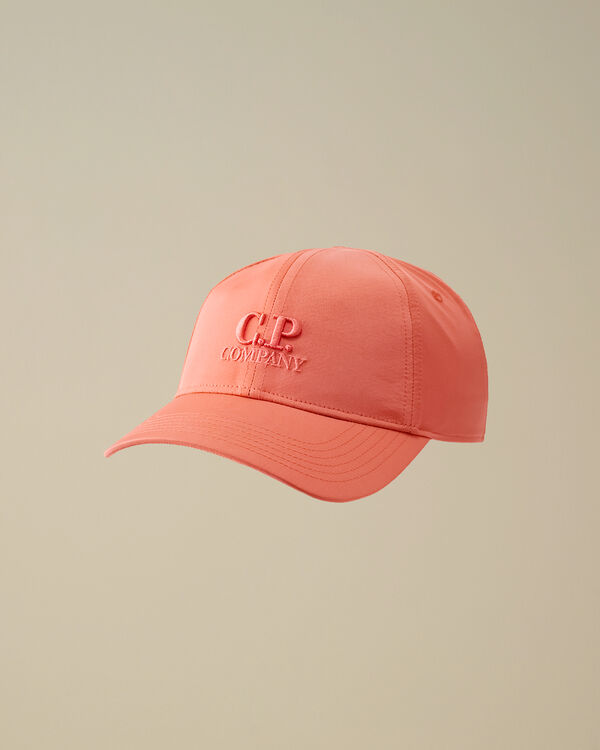 c.p. company Chrome-R Logo Cap POINCIANA - ORANGE