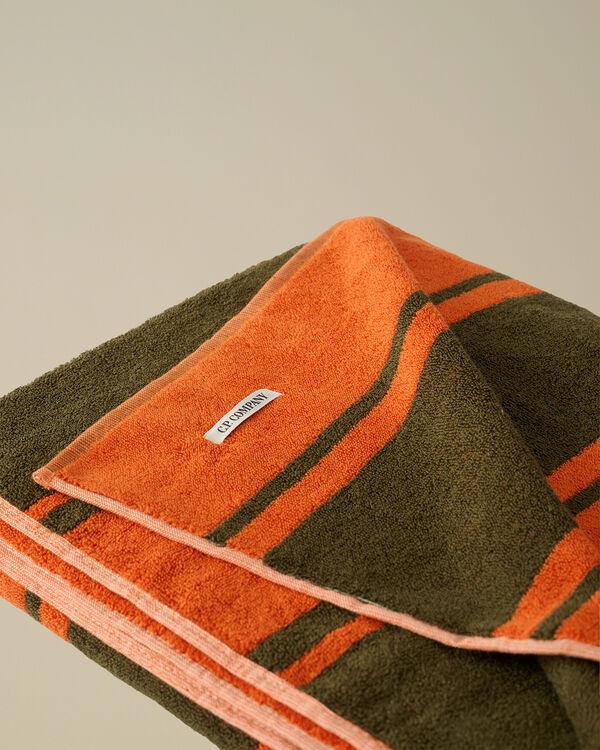 C.p. Company Cotton Beach Towel GOLD FLAME - ORANGE