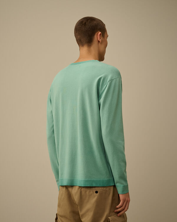 C.p. Company Cotton Crepe Crewneck Knit BAYOU - GREEN