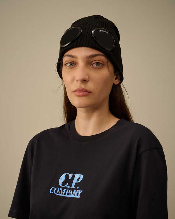 C.p. Company Cotton Goggle Beanie BLACK