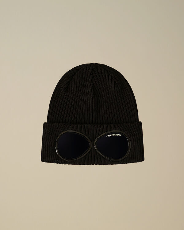 c.p. company Cotton Goggle Beanie BLACK