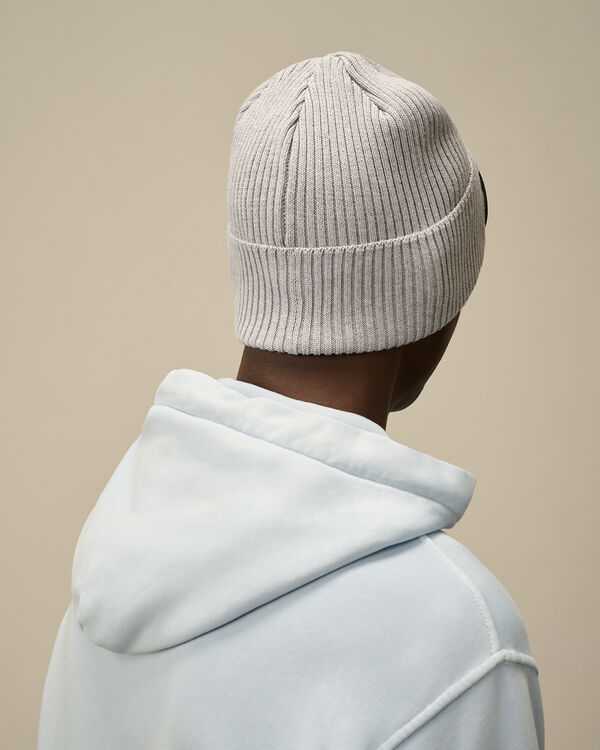 C.p. Company Cotton Goggle Beanie GREY MELANGE
