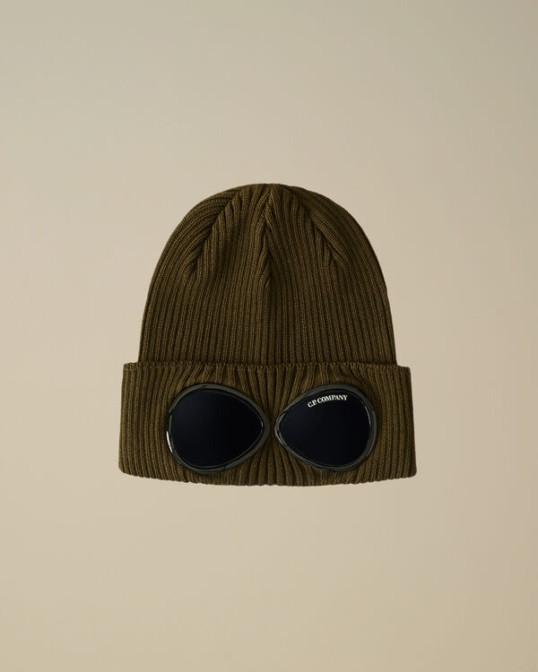 c.p. company Cotton Goggle Beanie IVY GREEN