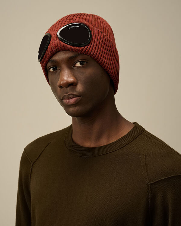 C.p. Company Cotton Goggle Beanie SABLE - BROWN