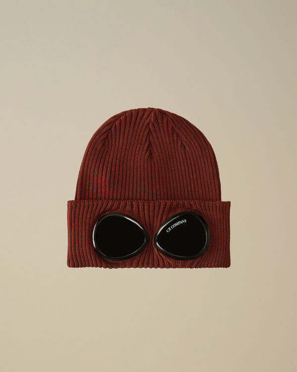 c.p. company Cotton Goggle Beanie SABLE - BROWN