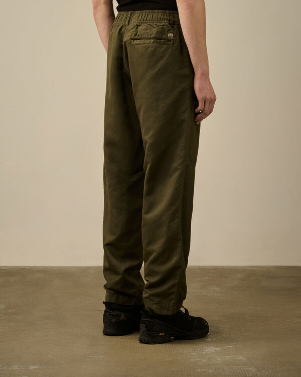 C.p. Company Cotton/Linen Cargo Pants IVY GREEN