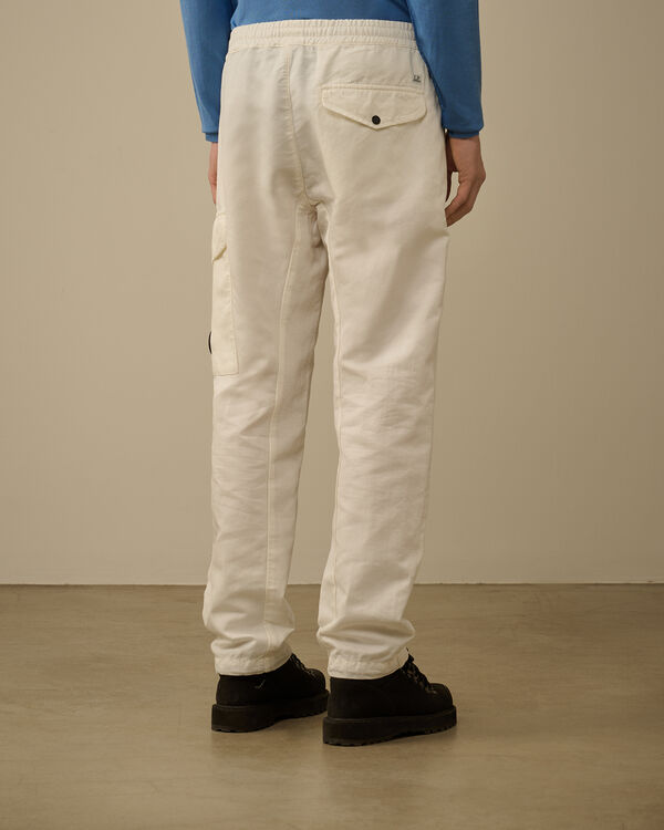 C.p. Company Cotton/Linen Loose Pants GAUZE WHITE
