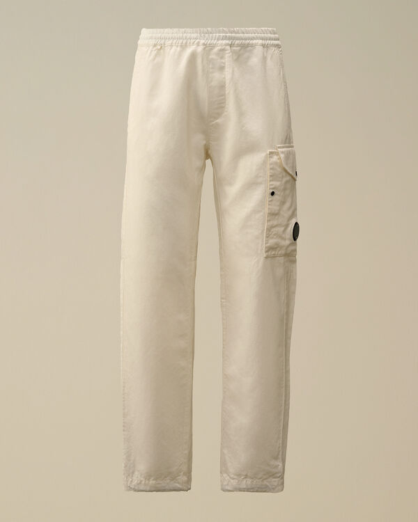 c.p. company Cotton/Linen Loose Pants GAUZE WHITE c.p. company Cotton/Linen Loose Pants GAUZE WHITE