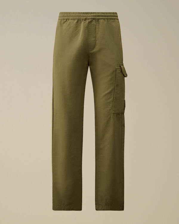 c.p. company Cotton/Linen Loose Pants THYME - GREEN