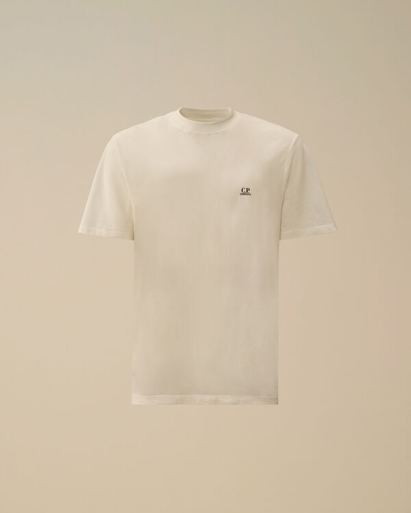c.p. company Crepe Jersey Logo T-Shirt GAUZE WHITE
