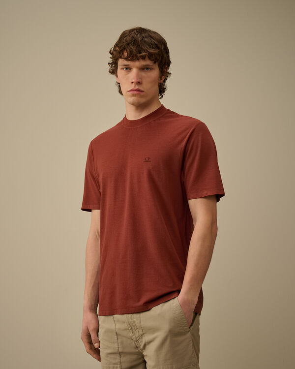 C.p. Company Crepe Jersey Logo T-Shirt SABLE - BROWN