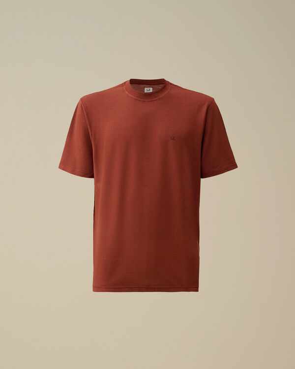 c.p. company Crepe Jersey Logo T-Shirt SABLE - BROWN