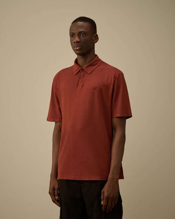 C.p. Company Crepe Jersey Polo SABLE - BROWN