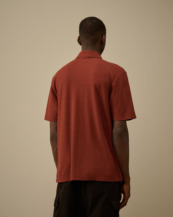 C.p. Company Crepe Jersey Polo SABLE - BROWN