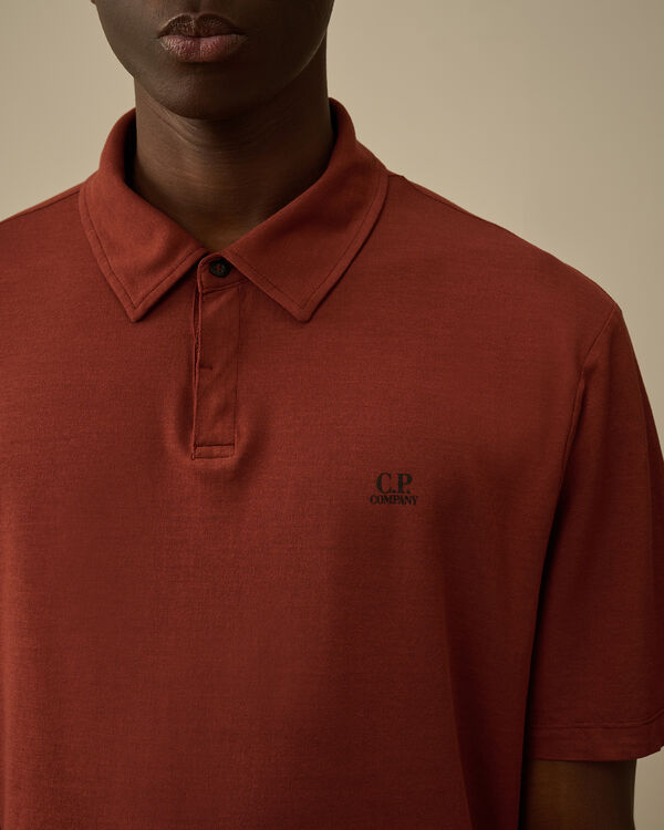 C.p. Company Crepe Jersey Polo SABLE - BROWN