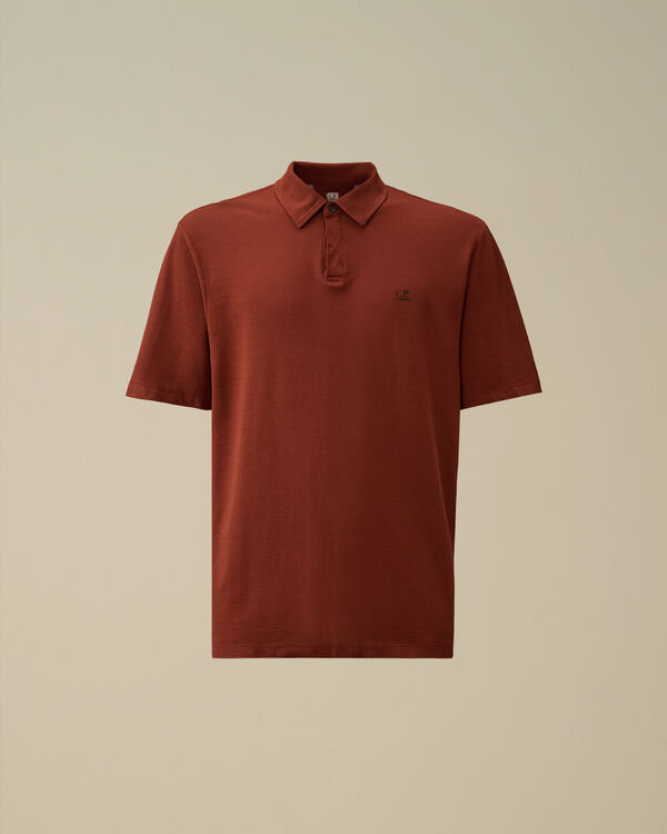 c.p. company Crepe Jersey Polo SABLE - BROWN