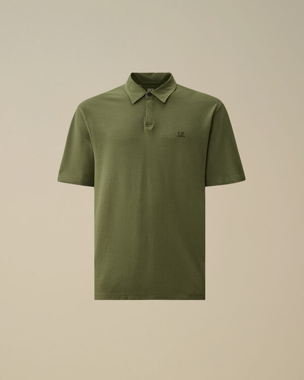 c.p. company Crepe Jersey Polo THYME - GREEN