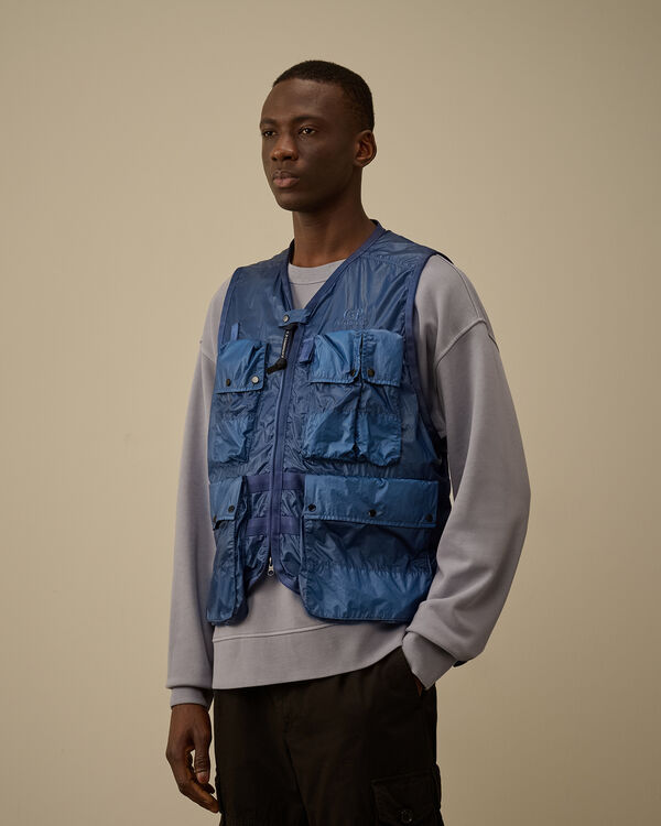 C.p. Company CS II Logo Vest OCEANA - BLUE