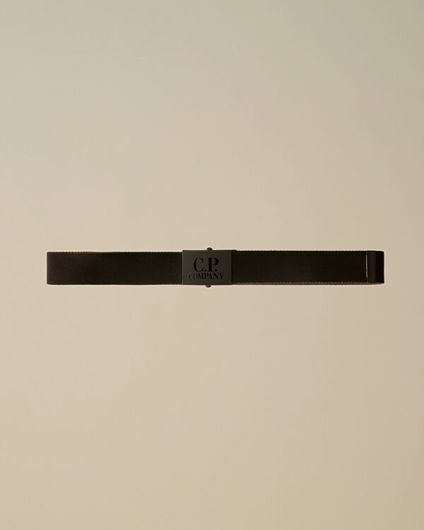 c.p. company Double Color Tape Logo Belt BLACK