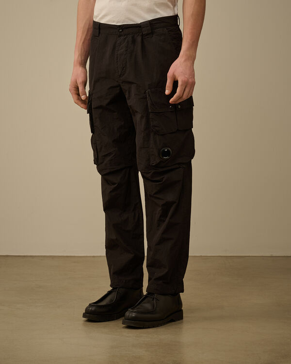 C.p. Company Flatt Nylon Cargo Pants BLACK