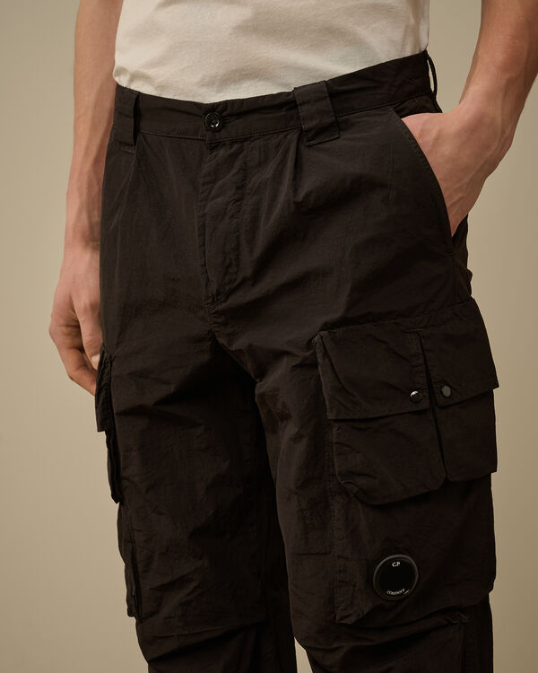 C.p. Company Flatt Nylon Cargo Pants BLACK