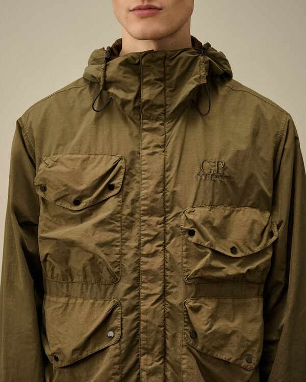 C.p. Company Flatt Nylon Goggle Jacket IVY GREEN