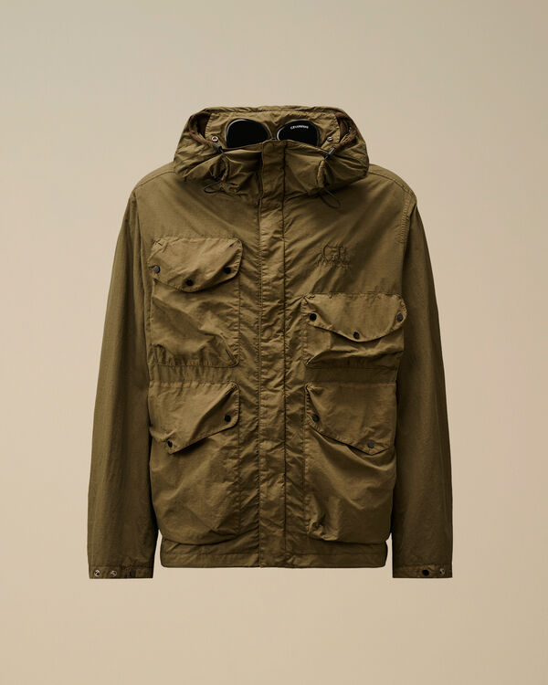 c.p. company Flatt Nylon Goggle Jacket IVY GREEN