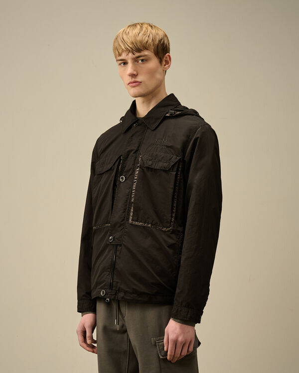 C.p. Company Flatt Nylon Goggle Overshirt BLACK