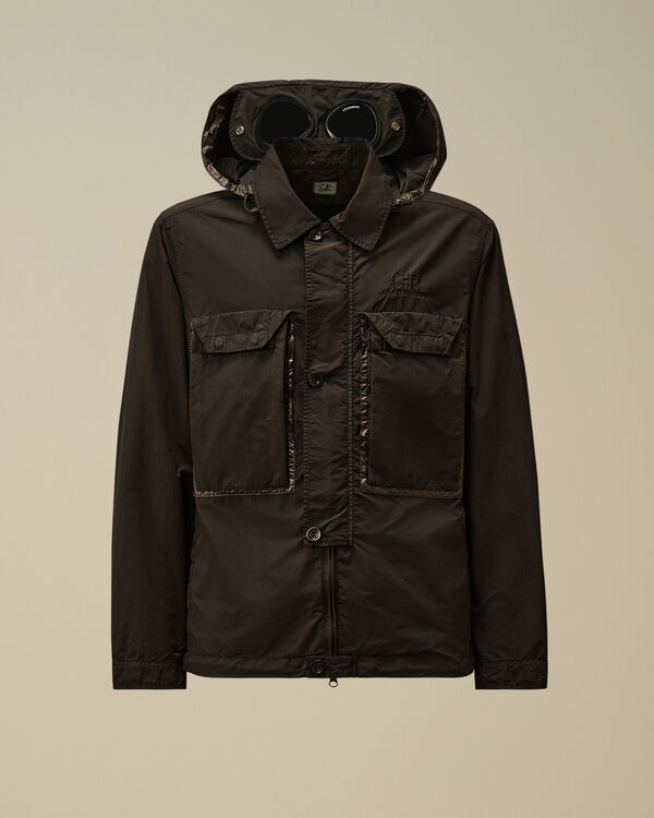 c.p. company Flatt Nylon Goggle Overshirt BLACK