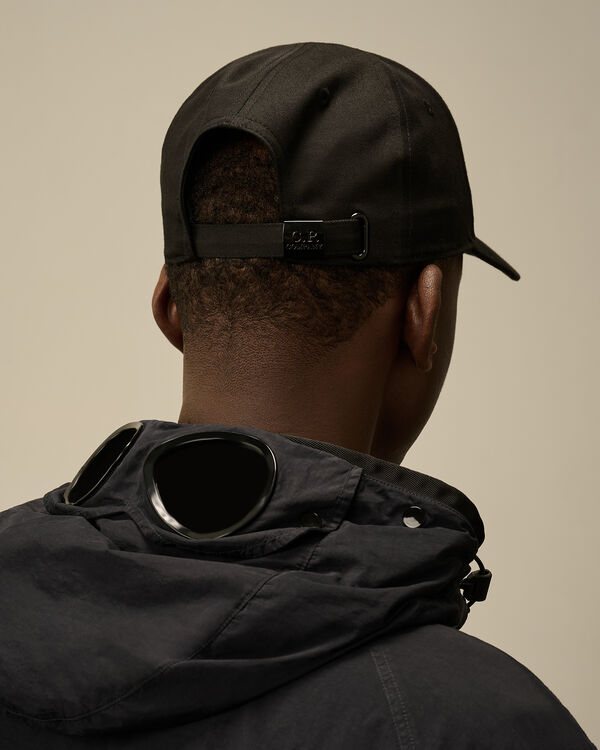 C.p. Company Gabardine Logo Cap BLACK