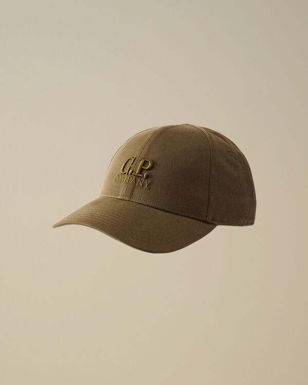 c.p. company Gabardine Logo Cap IVY GREEN