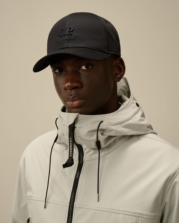 C.p. Company Gabardine Logo Cap TOTAL ECLIPSE - BLUE