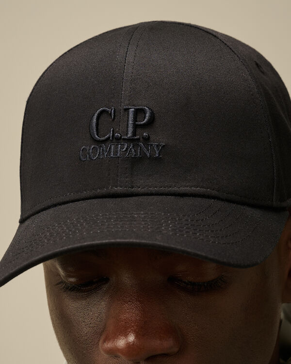 C.p. Company Gabardine Logo Cap TOTAL ECLIPSE - BLUE