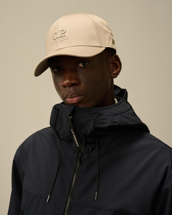 C.p. Company Gabardine Logo Cap VINTAGE KHAKI - BEIGE