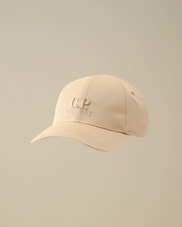 c.p. company Gabardine Logo Cap VINTAGE KHAKI - BEIGE